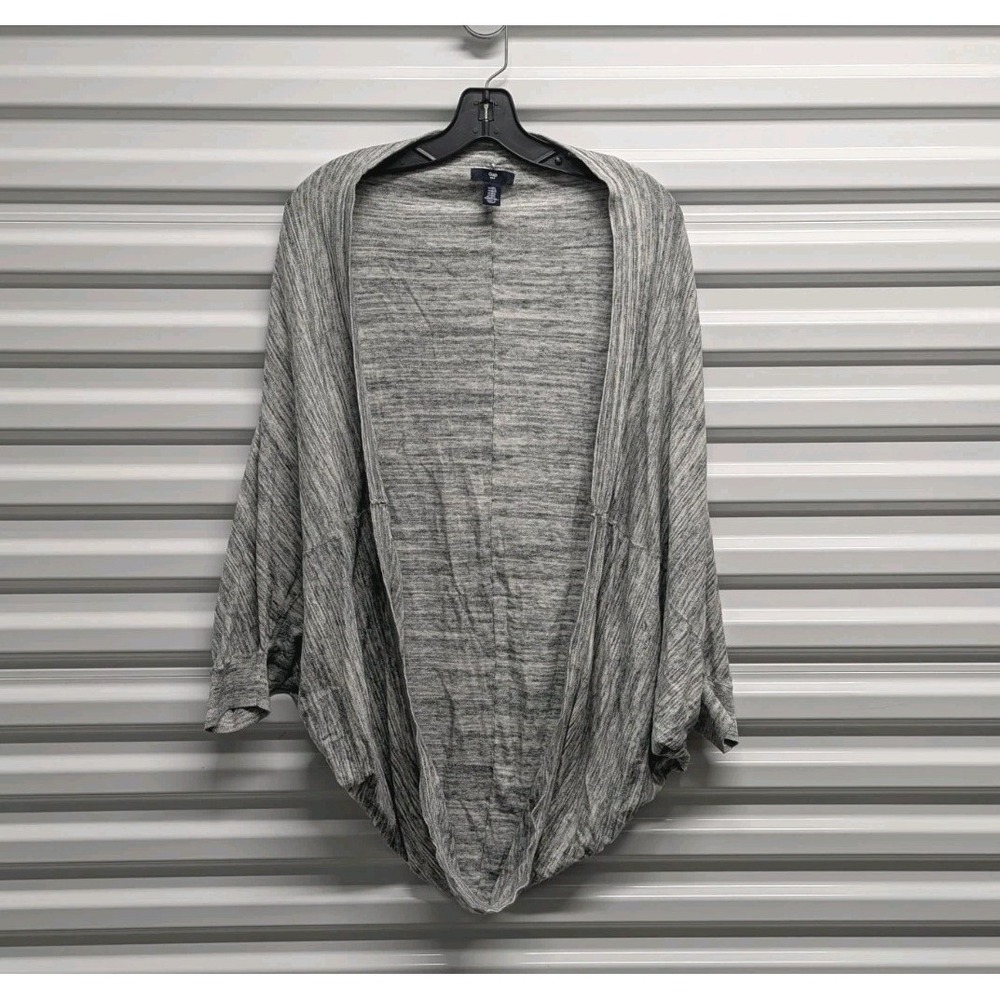 Gap 100% Cotton Cocoon Cardigan Heathered Open Front Draped Boho Coastal M/L